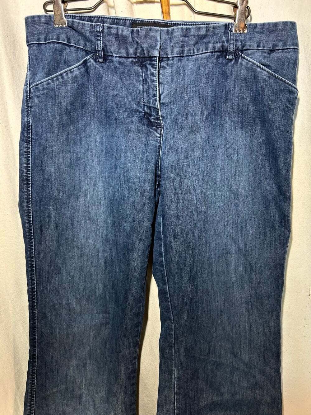 Girls Express Design Studio Jeans Size 8 31 inseam wide leg dark blue denim